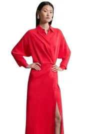 karen-millen-czerwona-sukienka-prosta-z-kolnierzykiem-i-rekawem-36-b1c