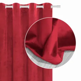 zaslona-gotowa-140x250-czerwona-welurowa-na-przelotkach-soft-velvet