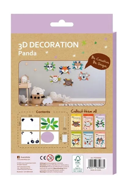 dekoracje-3d-panda-plec-chlopcy-dziewczynki