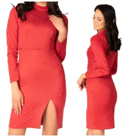 dopasowana-sukienka-malinowa-sliczna-ze-stojka-xl-arwena-raspberry-xl