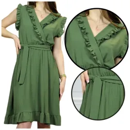 sukienka-khaki-dekolt-kopertowy-wiazanie-falbanka-verdania-khaki-one-size