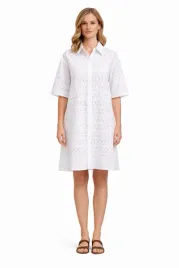 karl-lagerfeld-biala-sukienka-koszulowa-z-azurowym-wzorem-36-i1b