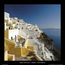 thira-santorini-mike-kipling-plakat-obraz-70x70cm