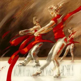 dancing-ribbons-kitty-meijering-plakat-obraz-70x70cm