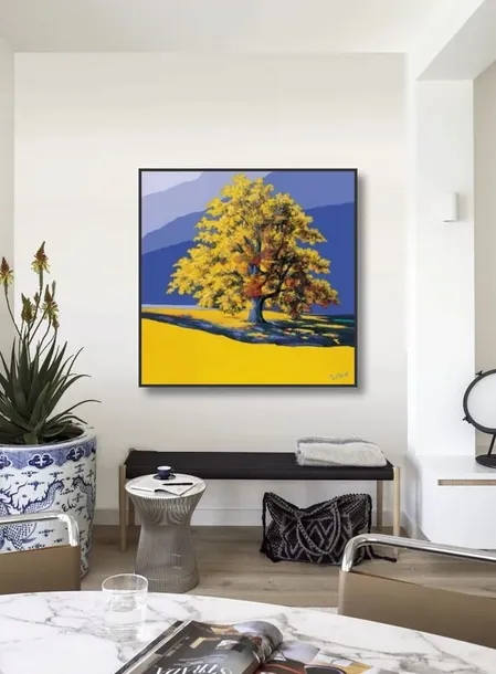 der-goldene-baum-robin-plakat-obraz-70x70cm-tematyka-rosliny