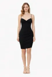 armani-exchange-czarna-sukienka-na-ramiaczkach-z-marszczeniami-xs-i3a
