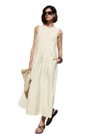 shein-bezowa-sukienka-midi-bez-rekawow-z-lnem-40-42-1eb