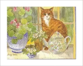 ginger-tom-and-teapot-lesley-holmes-plakat-obraz-30x24cm