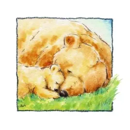 mother-bear-s-love-ii-makiko-plakat-obraz-30x30cm