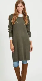 vila-sukienka-dzianinowa-khaki-prosta-przed-kolano-xs-6fa