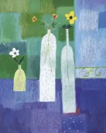 floral-study-in-green-and-blue-charlotte-hardy-plakat-obraz-24x30cm