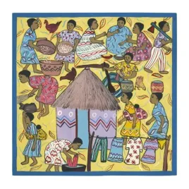village-life-i-serowe-plakat-obraz-30x30cm