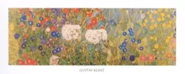 country-garden-with-sunflowers-gustav-klimt-plakat-obraz-50x20cm