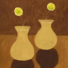 two-yellow-flowers-2-ruth-olenick-plakat-obraz-30x30cm