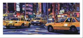 yellow-cabs-nyc-roy-avis-plakat-obraz-50x23cm