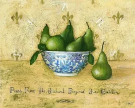 pears-from-the-orchard-shelley-hely-plakat-obraz-50x40cm