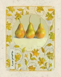 ornamental-pears-sherry-loeher-plakat-obraz-40x50cm