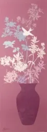 mauve-blossom-vase-alan-johnstone-plakat-obraz-25x70cm