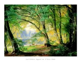 a-forest-glade-carl-frederic-aagaard-plakat-obraz-50x40cm