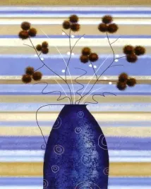 study-of-mimosa-in-blue-jo-parry-plakat-obraz-40x50cm