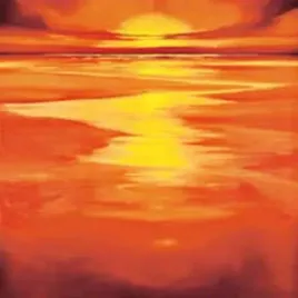 red-evening-robert-ford-plakat-obraz-50x50cm