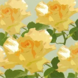 yellow-blooms-jan-lens-plakat-obraz-50x50cm