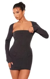 prettylittlething-sukienka-czarna-w-paski-damska-dlugi-rekaw-38-2ba