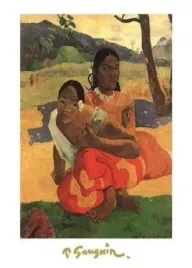 deux-thaitiennes-accroupiees-paul-gauguin-plakat-obraz-50x70cm