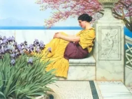 under-the-blossom-1917-john-william-godward-plakat-obraz-80x60cm
