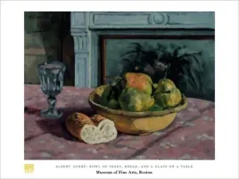 bowl-of-pears-bread-an-a-glass-albert-andre-plakat-obraz-80x60cm