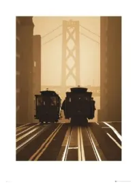 san-francisco-two-trams-gbeye-collection-plakat-obraz-60x80cm