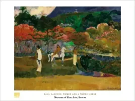 women-and-a-white-horse-paul-gauguin-plakat-obraz-80x60cm