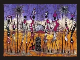 gathering-in-the-kalahari-ii-okavango-plakat-obraz-80x60cm