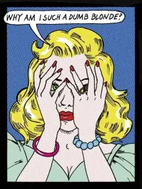 why-am-i-such-a-dumb-blonde-tee-buzz-plakat-obraz-60x80cm