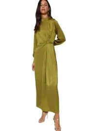 trendyol-zielona-sukienka-maxi-khaki-damska-gladka-36-5-a