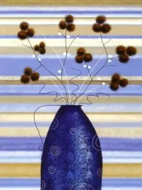study-of-mimosa-in-blue-jo-parry-plakat-obraz-60x80cm