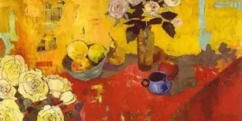 the-blue-cup-gabriela-ibarra-plakat-obraz-100x50cm