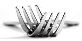two-forks-facing-up-collection-photography-plakat-obraz-100x50cm