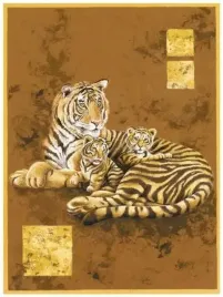 tiger-and-two-cubs-philippe-genevrey-plakat-obraz-60x80cm