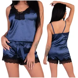 satynowa-pizama-damska-seksowna-pizamka-w-kropeczki-z-koronka-l-xl-mellara