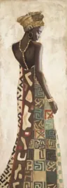 femme-africaine-iii-jacques-leconte-plakat-obraz-48x138cm
