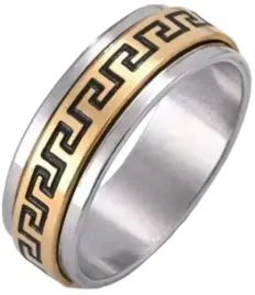 zloty-pierscionek-grecki-klucz-wzor-obrotowy-anxiety-ring-stal-szlachetna