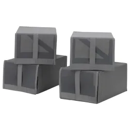 pudelko-na-buty-ikea-szare-z-pokrywka-4-szt