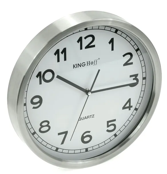 zegar-scienny-kinghoff-srebrny-30cm-cechy-dodatkowe-mechanizm-kwarcowy
