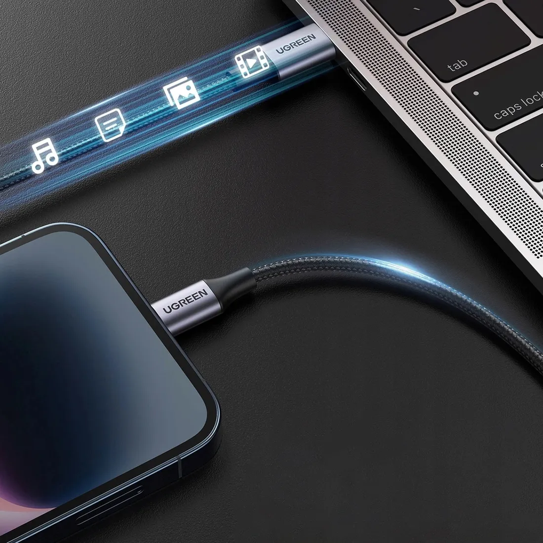 kabel-ugreen-usb-typ-c-apple-lightning-1-m-czarny-kolor-czarny