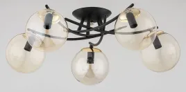 savi-lampa-sufitowa-5xe14-czarna-zlota-alfa