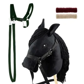 zestaw-skippi-hobby-horse-czarny-i-dodatkowy-kantar-ciemny-zielony