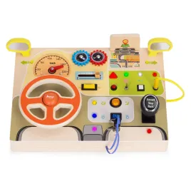 drewniana-tablica-sensoryczna-auto-led-dzwieki-kierownica-ecotoys