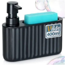 dozownik-na-plyn-do-naczyn-vilde-czarny-z-miejscem-na-gabke-400-ml