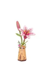puzzle-3d-rozowa-lilia-rowood-drewno-124-elementy